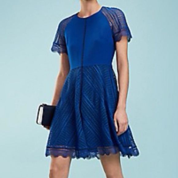 Tommy Hilfiger Haden Lace Fit & Flare Dress Royal Blue Size 6 (EU 36) NWT - Picture 17 of 17